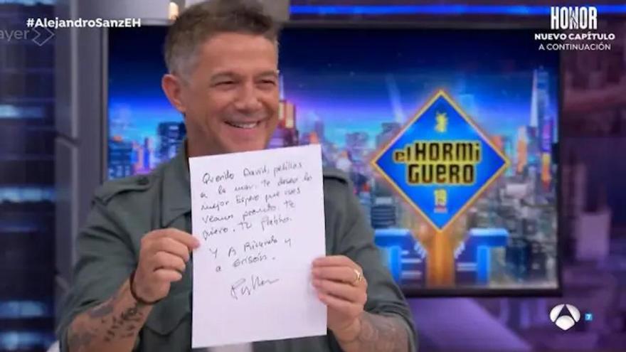 Pablo Motos escribe una carta de paz a Broncano gracias a Alejandro Sanz: «Querido David, pelillos a la mar»