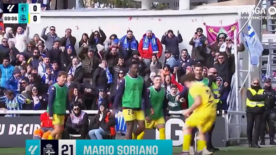 El 0-1 del RC Deportivo en el Burgos 0-1 RC Deportivo de la jornada 23 de LaLiga Hypermotion