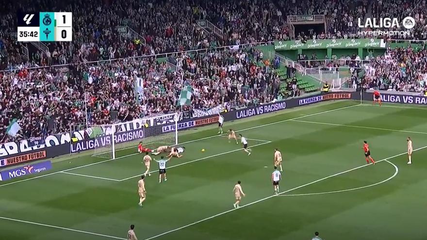 El 2-0 del Racing de Santader en el Racing de Santader 6-0 Racing Club Ferrol de la jornada 23 de LaLiga Hypermotion
