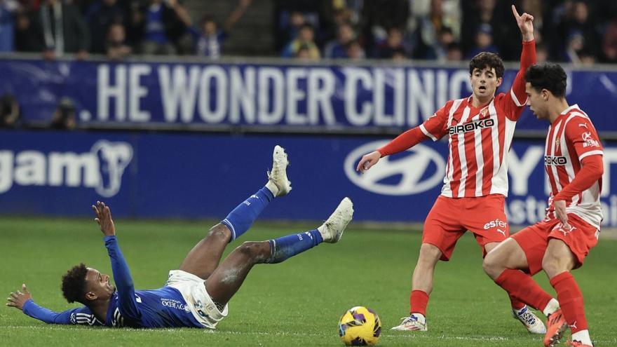 Hassan, tras hacer para el Real Oviedo el primer gol del derbi que empataron con el Sporting: «Me voy con una sensación agridulce»
