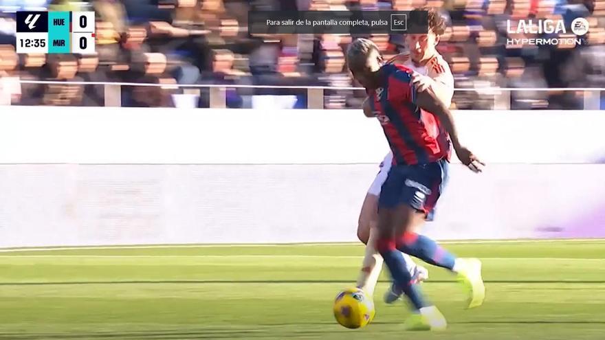El 1-0 del Huecas en el Huesca 1-0 Mirandés de la jornada 22 de LaLiga Hypermotion