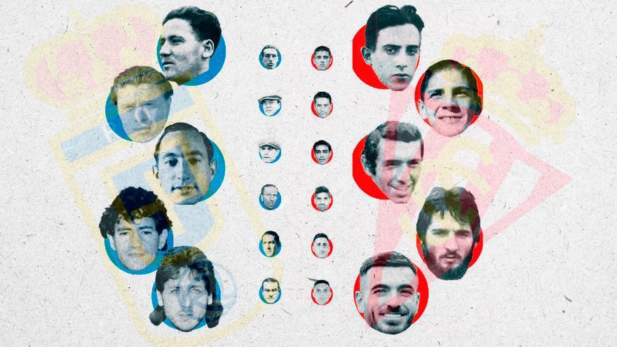 Cien nombres para un derbi histórico: leyendas y héroes del Oviedo y el Sporting protagonizaron duelos épicos en el fútbol asturiano