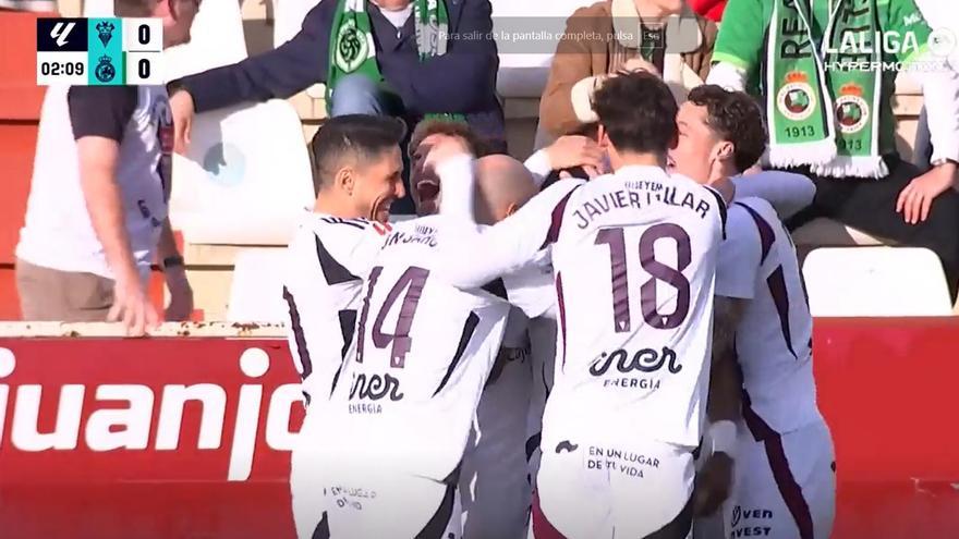 El 1-0 del Albacete en el Albacete 2-2 Racing de Santander de la jornada 22 de LaLiga Hypermotion