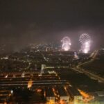 Así se ve desde el cielo la mascletá simultánea organizada por los pueblos más afectados por la DANA