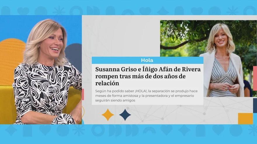 Susanna Griso se abre en ‘Espejo público’ y habla de su ruptura con Íñigo Afán: «Es verdad, confirmo la noticia: nos separamos»