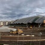 El Palacio de Deportes afronta la fase final de la obra en las pistas y el graderío