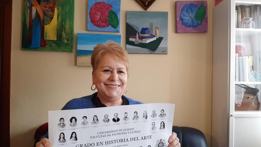 Rosa Muñiz estudió toda la historia del arte con 65 años: «Si quieres, puedes»