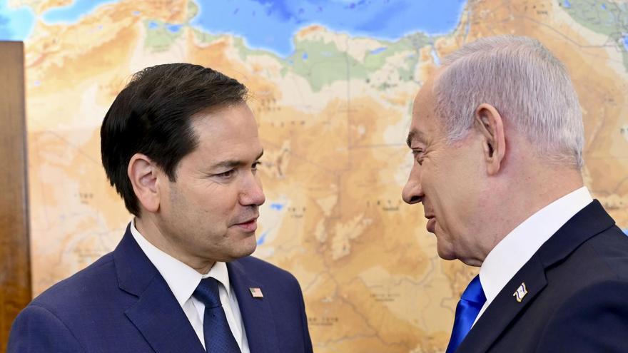 Marco Rubio se reúne con Netanyahu en su primer viaje a Israel como secretario de Estado
