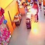 El momento en el que un móvil explota en el bolsillo de una joven