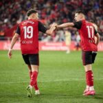El 2-0 del Mirandés en el Mirandés 4-1 Racing de Ferrol de la jornada 27 de LaLiga Hypermotion