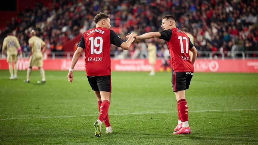 El 2-0 del Mirandés en el Mirandés 4-1 Racing de Ferrol de la jornada 27 de LaLiga Hypermotion