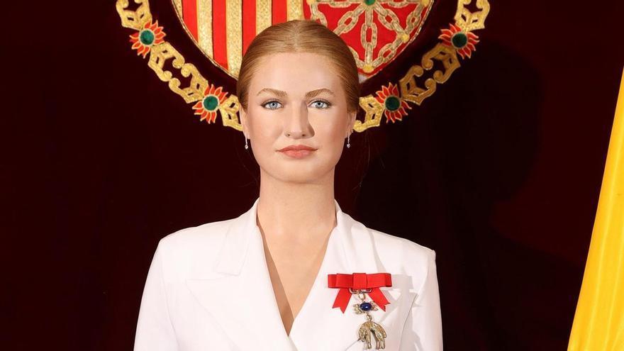 Con traje blanco y el Toisón de Oro: así es la nueva figura de la Princesa Leonor en el Museo de Cera de Madrid