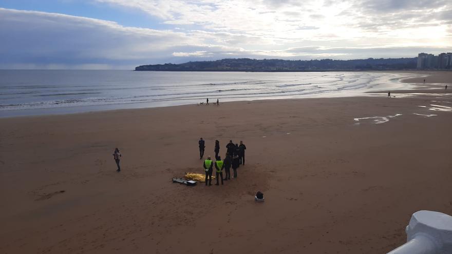 Hallan un cadáver en la playa de San Lorenzo en Gijón