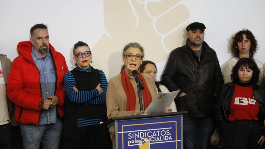 Los sindicatos movilícense pola oficialidá del asturianu
