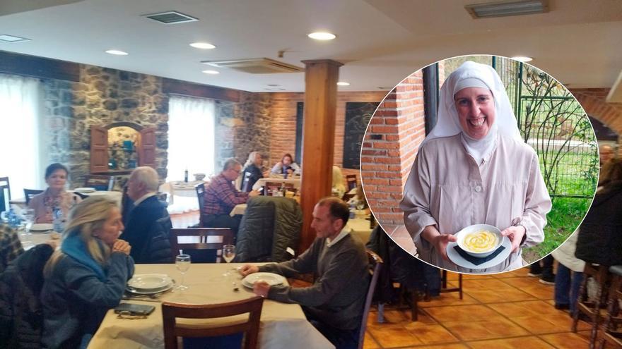 Fabada, escalopines al cabrales y arroz con leche: el menú (muy asturiano) que las monjas de Belorado sirvieron en la apertura de su restaurante en Arriondas