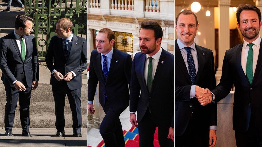 La unión de PP y Foro agita la política asturiana: el PSOE califica el pacto como «una UTE reaccionaria de la derecha» y Vox ve «puro humo»