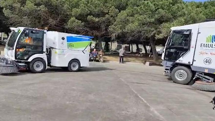 Emulsa estrena equipo de limpieza en El Arbeyal: incluida su primera barredora eléctrica