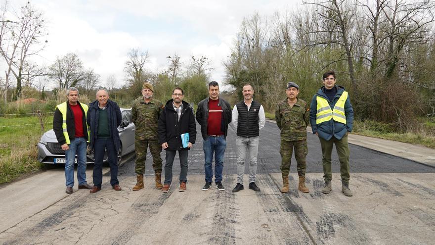 Siero repara el acceso al acuartelamiento Cabo Noval