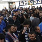 La celebración del aniversario del Oviedo, en la previa del partido ante el Racing de Ferrol