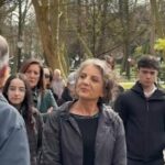 Una premio «Princesa» de paseo por el Campo San Francisco de Oviedo: «Les pido que lo cuiden mucho»