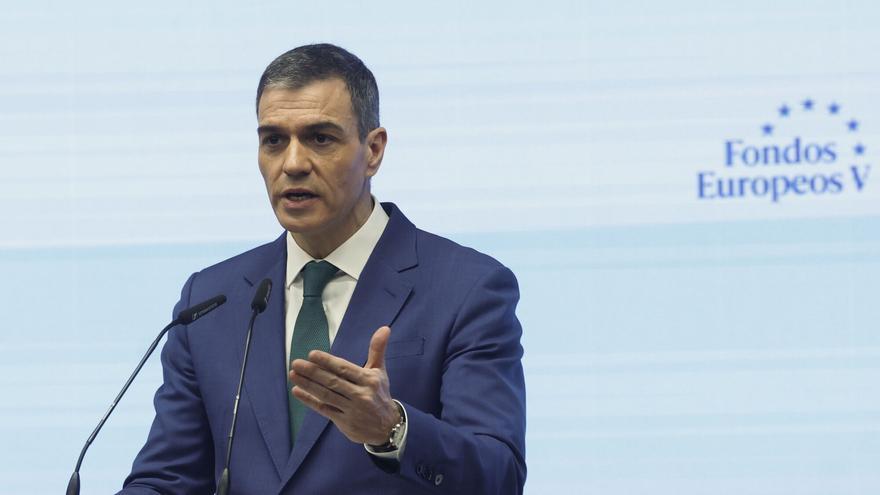 Sánchez avisa sobre el riesgo para los fondos UE de extender el pacto de presupuestos de Mazón con Vox