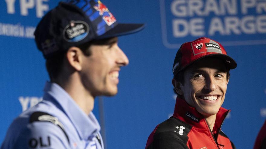 Marc y Àlex Márquez vuelven a acaparar la primera fila de Argentina
