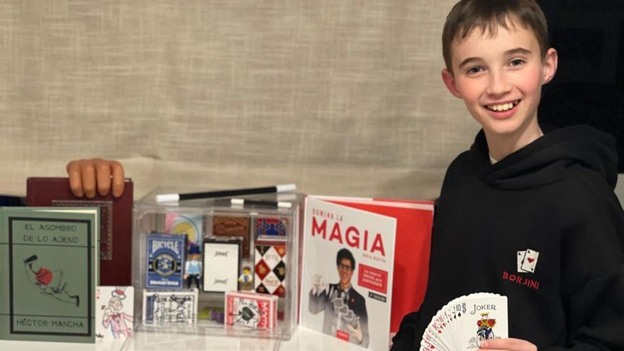 Borja García, el niño mago que admira a Houdini: «La clave es practicar mucho»