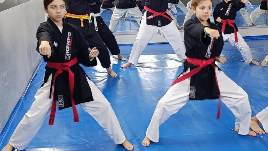 Así es la Selección Asturiana Infantil de Kenpo que entrena en Lugones