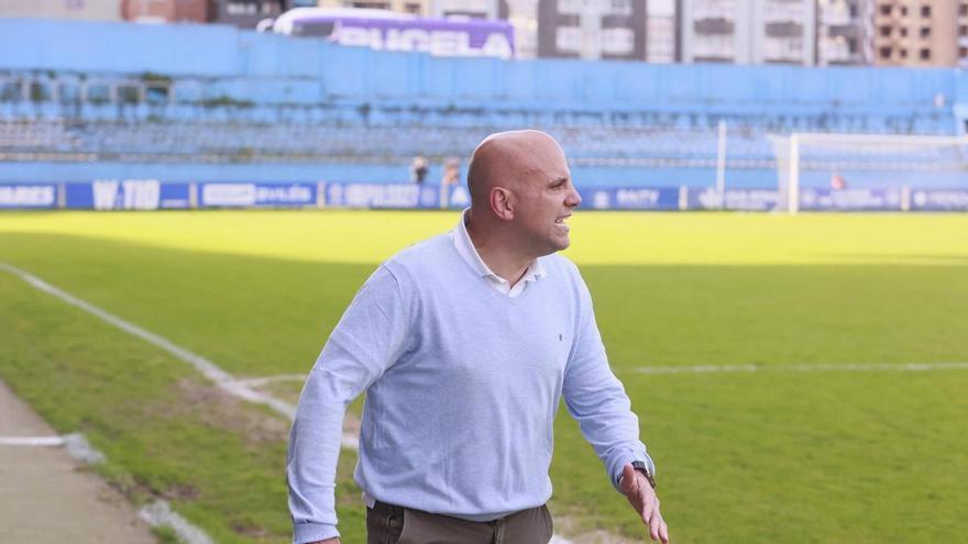 Javi Rozada habla claro tras el partido del Avilés: «Era inmerecido que nos fuéramos de vacío en este partido»