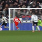 El 2-1 del Burgos en el Burgos 3-1 Almería de la jornada 32 de LaLiga Hypermotion