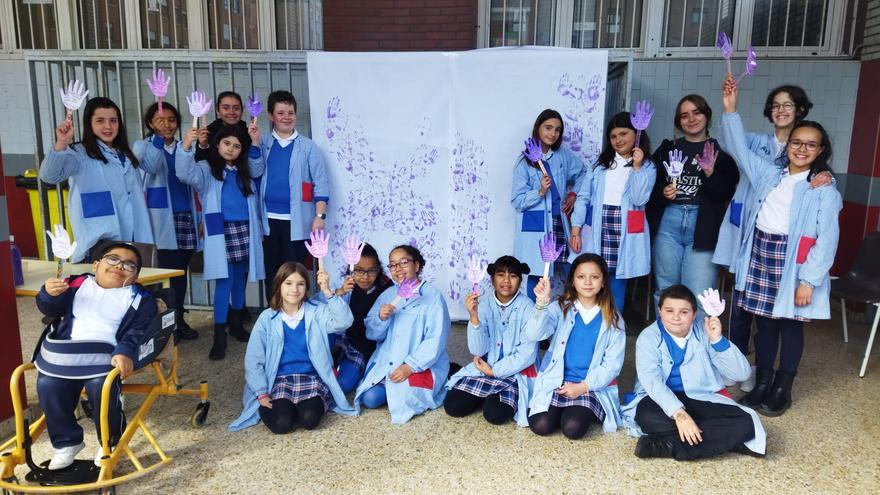 Los colegios de Gijón adelantan el 8M para reivindicar la igualdad en las aulas