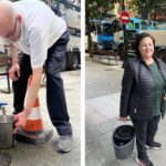 Segundo corte de agua en dos días en el centro de Gijón: tuberías viejas, una «casualidad» y vecinos con cubos para abastecerse
