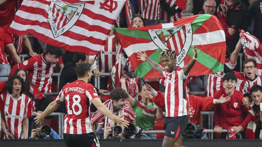 Nico Williams tumba a la Roma y lleva al Athletic hasta los cuartos