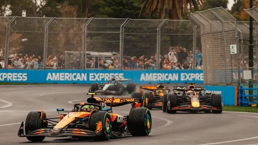 Norris impone su ley en el caos de Australia, con accidentes de Sainz y Alonso