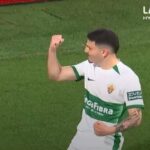 El 1-0 del Elche en el Elche 3-1 Castellón de la jornada 30 de LaLiga Hypermotion