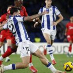 El 0-1 del Sevilla en el Real Sociedad 0-1 Sevilla de la jornada 27 de LaLiga EA Sports