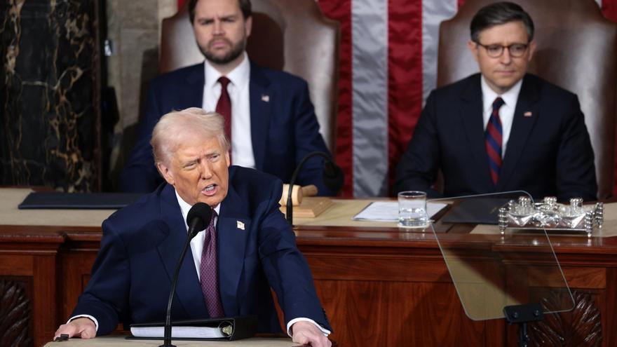 Trump envía un mensaje conciliador a Zelenski en su discurso al Congreso y dice que Rusia da “fuertes señales” para la paz