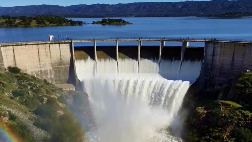 Espectaculares imágenes del embalse de Melonares, en Sevilla, tras la llegada de la borrasca ‘Martinho’