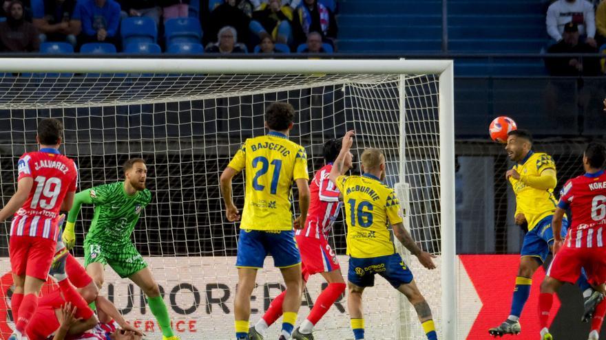 El 1-0 de Las Palmas en el Las Palmas 1-0 Atlético de Madrid de la jornada 32 de LaLiga EA Sports