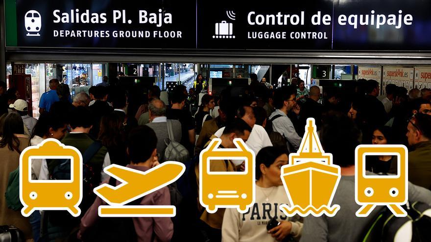 Qué transportes son los que funcionan y cuáles no tras el gran apagón eléctrico en España y Portugal