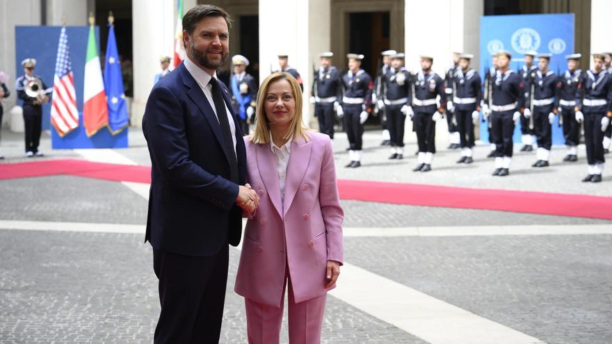 Meloni recibe en Roma al vicepresidente de EEUU, JD Vance