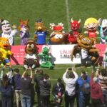 A «Garra» se le resiste la Liga de las Mascotas: el oso del Real Oviedo se midió en Leganés con las figuras de otros18 clubes de fútbol
