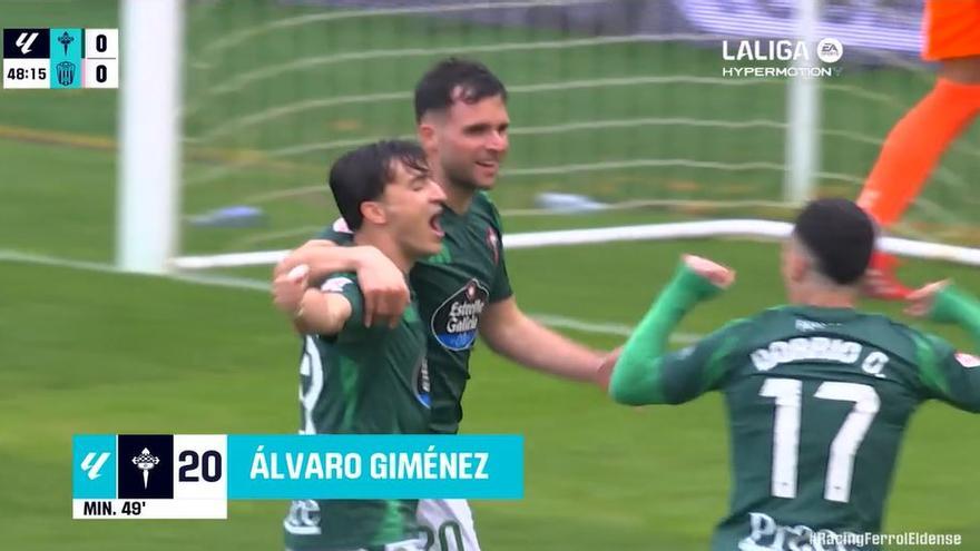 El 1-0 del Racing de Ferrol en el Racing de Ferrol 1-0 Eldense de la jornada 36 de LaLiga Hypermotion