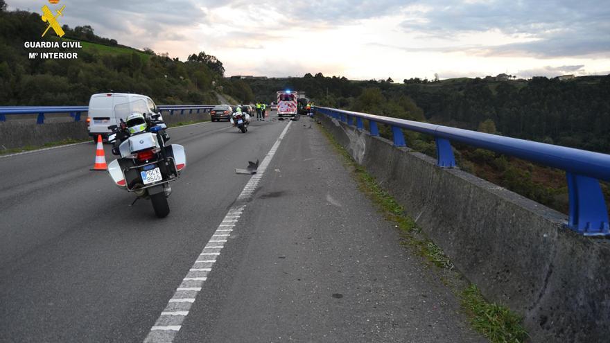 Un accidente en la Autovía Minera en Gijón que acabó con la vida de una persona: investigan al conductor de un camión por homicidio imprudente