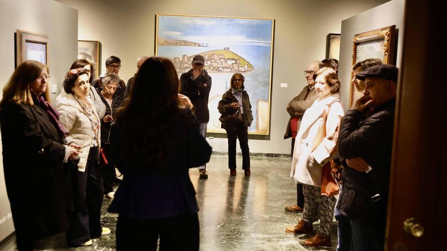 Visita empobinada pa conocer los pintores xixoneses del sieglu XX nel Muséu Evaristo Valle