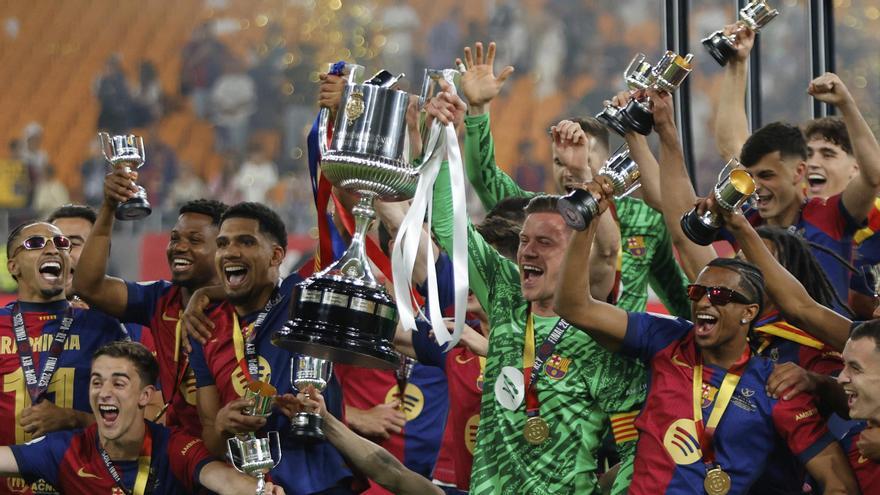 El Barcelona, campeón de la Copa del Rey, en imágenes