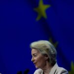 Von der Leyen obvia la dana en su discurso en el congreso del PPE y se centra en los aranceles de Trump y el apagón