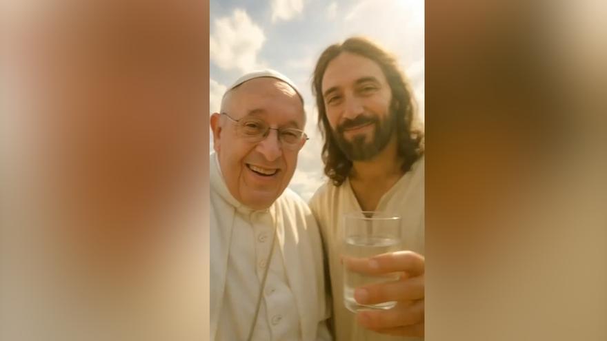 Se viraliza el vídeo creado con IA del Papa Francisco y Jesús