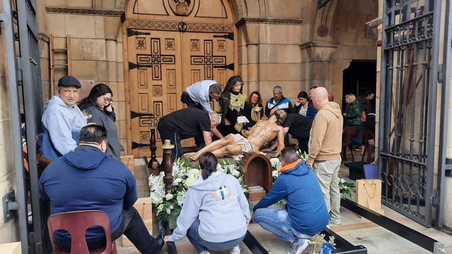 Horario y recorrido de la procesión de hoy, Viernes Santo, en Gijón
