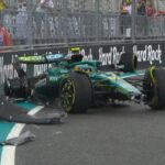 Alonso, furioso con Aston Martin y por el accidente con Lawson